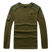 Quân đội fan ngoài trời leo núi nguồn cung cấp quần áo 101 trong không khí tiếng còi eagle phiên bản quân đội commando dài tay áo người đàn ông lỏng quân đội T-Shirt
