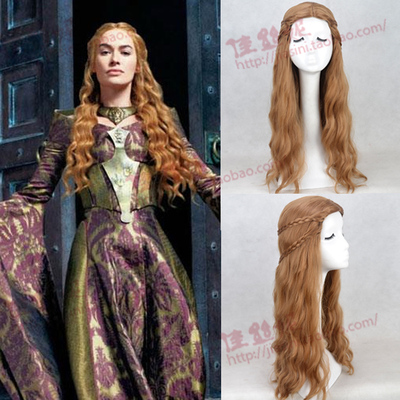 taobao agent Bing and Fire Song/Power Game-Cersei Lanniste double braid long curly curly cosplay wig