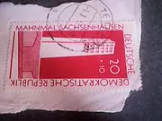 Bức thư tặng tem Đức hủy bỏ phong cảnh kiến ​​trúc Đông Đức DDR gắn liền với tem nước ngoài bán tem trung thực