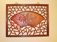 Mahogany đồ nội thất mặt dây chuyền Trung Quốc phong cách cửa sổ màn hình khung ảnh hoa treo màn hình gỗ rắn sơn gỗ đàn hương đỏ treo, đặc biệt cung cấp bình phong vách ngăn