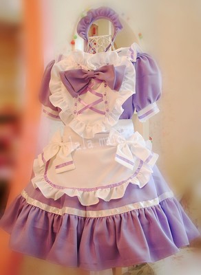 taobao agent Free shipping Japanese maid costume new dream purple value 5 -piece COS maid anime maid dress