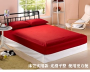 Giường chà nhám lớn màu đỏ giường đơn 1,8 m Giường 2 m chuyên dụng màu đen thuần khiết thời trang đơn giản mỏng khách sạn