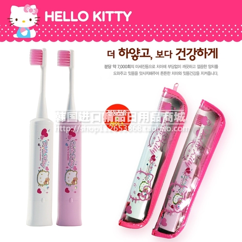 Hello Kitty, hello kitty, импортная детская портативная зубная щетка, в корейском стиле