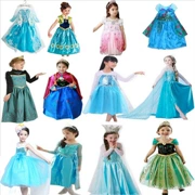 Đông lạnh loạt phim hoạt hình cô gái ăn mặc trang phục trẻ em ngày lễ trình diễn váy váy công chúa trẻ em - Trang phục