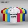 KELME Kalmy POLO áo sơ mi huấn luyện viên quần áo nam giới và phụ nữ đào tạo ngắn tay ve áo trẻ em của bóng đá thể thao T-Shirts áo khoác polo