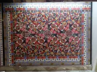 Thangka Tile 300 -мм индийского стиля корейская национальная плитка боковая плитка цветочная пленка фоновая стена плитка талия линия