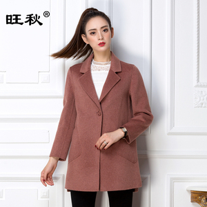 Chống mùa đặc biệt hai mặt áo len nữ dài áo len Hàn Quốc phù hợp với cổ áo len lông thú hoang dã