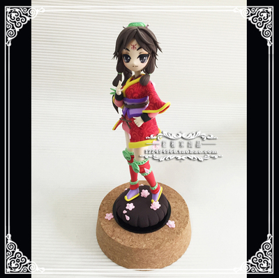 taobao agent Raiders hand -painted clay game heroes Fengyun Biography Qin Hongyun Qin Hua q version styling hand office doll customization