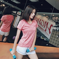 New Yoga quần áo nữ kích thước lớn đêm chạy phản quang lỏng nhanh khô T-Shirt thể thao chuyên nghiệp ngắn tay áo thể dục quần áo nữ ao thun the thao