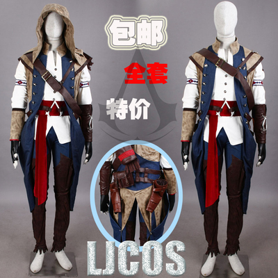 taobao agent 【Ljcos】Assassin's Creed 3 Cosplay Connor Assassin Battlefield 7th Generation Free Shipping A full set