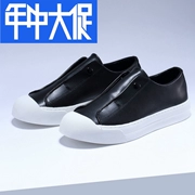 Masamaso Masamaso phẳng mới với giày đế thấp nam màu trắng trắng microfiber chống trơn trượt chống trơn trượt