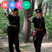 Cảnh sát Trung Quốc bù nhìn kẻ phản bội nhà tuần tra tuần tra hai con quỷ hai con chó hoàng đế trang phục sân khấu - Trang phục dân tộc