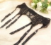 Châu âu và Mỹ duy nhất 6 claw kim loại khóa đen cao cấp garter belt L XL Nịt Tất