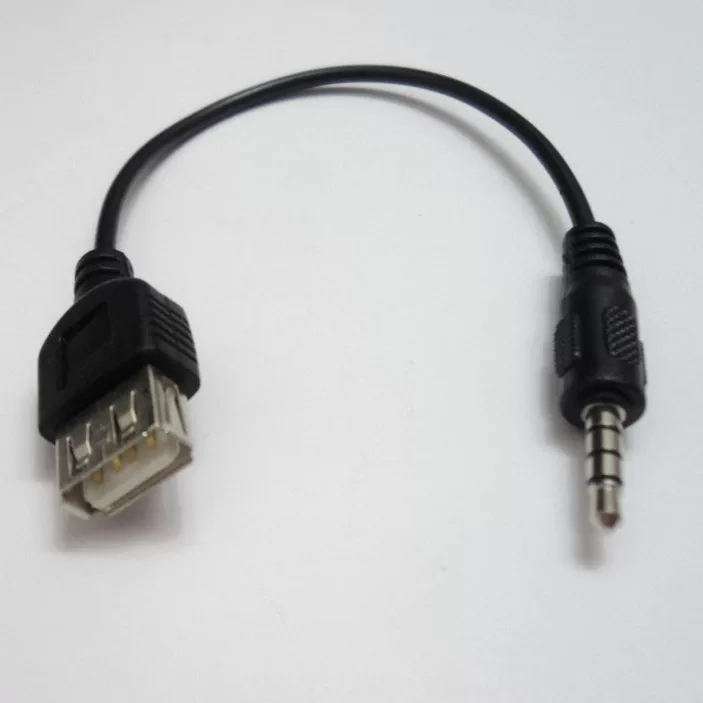 3.5mm public OTG data cable car audio and U disk connection line adapter car AUX conversion cable