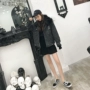 Áo khoác denim nữ xòe ngắn đoạn 2018 thu đông 2018 phiên bản Hàn Quốc mới của công việc nặng nề nóng bỏng khoan chữ denim áo hoodie nữ cute