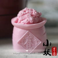 B1656diy Fu túi cornucopia handmade thơm xà phòng mềm silicone silicone mài khuôn sô cô la fondant nhựa pudding khuôn làm nến