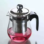 300ml ly thanh lịch bằng thép không gỉ bên trong ấm trà thủy tinh đặt ấm trà chịu nhiệt ấm trà hoa ấm chén tinh tế - Trà sứ