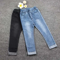 Quần jean nữ xuân hè 2019 quần áo trẻ em trẻ em phiên bản Hàn Quốc của quần cotton co giãn thông thường phiên bản Hàn Quốc của thủy triều - Quần jean shop trẻ em