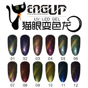 Bán chạy nhất nail sản phẩm ENGUP Yin Shang tắc kè hoa cat eye nail keo đặt 12 màu sao bột cá