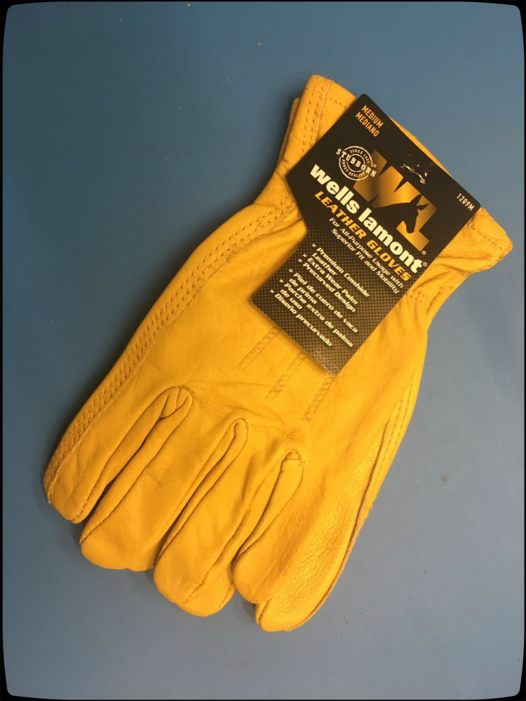 36 54 Bushcraft Yellow Cowhide Gloves Working Gloves Wells Lamont