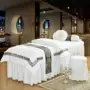 缇 妃 Beauty salon SPA mới vẻ đẹp màu trắng cotton bốn mảnh cao cấp giường massage thân thiện với da trải giường cover bộ ga giường spa