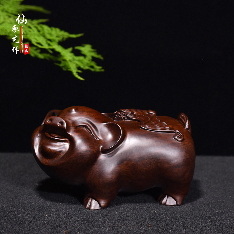 花梨木雕如意觀音擺件客廳鎮宅風水保平安實木質站蓮觀音菩薩佛像