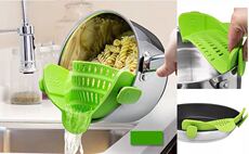 Воронка 全新热卖厨房家用方便面热水过滤硅胶锅碗漏斗滤器厨房洗碗机滤器