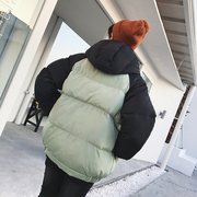 Hồng Kông Aberdeen 2017 mùa đông mới nam giới và phụ nữ hit màu trùm đầu bánh mì dịch vụ Hàn Quốc phiên bản của các cặp vợ chồng ấm áp sinh viên bông áo khoác thủy triều