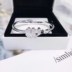 Laofeng Xiangyun chính hãng s999 sterling bạc vòng đeo tay nữ mô hình bốn lá cỏ ba lá vòng đeo tay bạc vòng đeo tay để gửi bạn gái của mình Vòng đeo tay Cuff