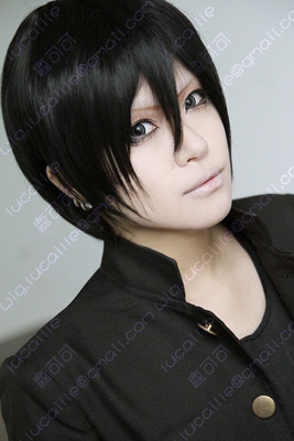 taobao agent Sword GAI installed Kaitang Kai Fang Kai Pure Black Two Corner Anime COSPLAY wig