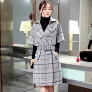 2016 khí chất Hàn Quốc mùa thu áo khoác nữ mới áo khoác đi lại áo khoác len giản dị - Áo Hàn Quốc