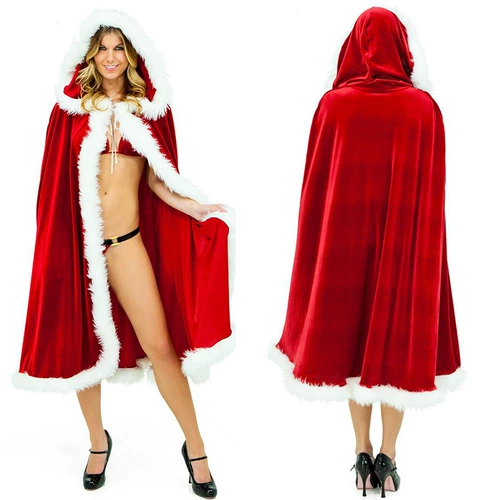 Рождественская одежда плащ плащ плащ для ночного клуба выступление драмы одежда Санта -Клаус Санта -Клаус костюмы
