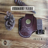 Зажигалка, кожаный чехол ручной работы, воловья кожа, из натуральной кожи