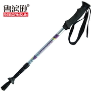 Chính hãng Robinson ngoài trời sợi carbon siêu nhẹ sợi carbon ba hoặc bốn phần mía trekking cực ngắn đi bộ cứu trợ