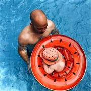 Vòng bơi trẻ em mới bơm hơi dưa hấu Ghế bơi cho bé vòng nước 0-3 tuổi - Cao su nổi