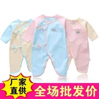 Quần áo sơ sinh 0-3 tháng bông mùa xuân bé bướm áo choàng nhà sư quần áo bé onesies 1 mùa hè 6 áo liền quần cho bé