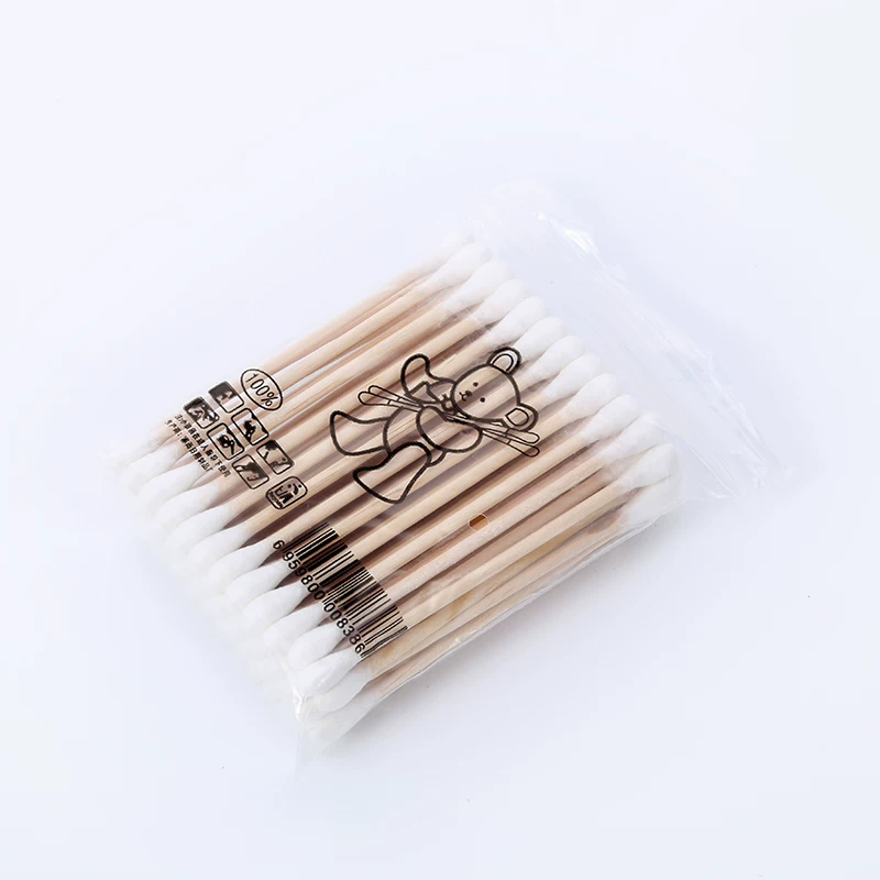 Cotton swabs, wooden double-sided cotton cotton pads, cotton balls
