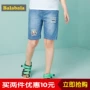 Balla Balla Trai Jeans Bông Cắt Quần Big Boy Quần Short 2018 New Thể Thao Quần Trẻ Em của Thủy Triều shop quần áo trẻ em đẹp