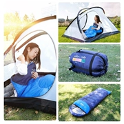 Điều hòa nhiệt độ khóa tiện lợi túi ngủ màu xanh đơn đôi nhiều sức khỏe là ấm cắm trại ngủ túi ngủ thời trang nhẹ - Túi ngủ