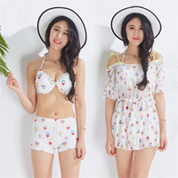 2018 áo tắm mới ba mảnh bikini phẳng góc che bụng thép tấm tụ tập thời trang áo tắm ngọt ngào gợi cảm - Bộ đồ bơi hai mảnh 	các kiểu đồ bơi 2 mảnh	