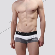 Màu sắc thời trang mới phù hợp với eo thấp quần bơi nam có thân hình thoáng khí kháng khuẩn điêu khắc game thể thao boxer áo tắm WJ499 - Nam bơi đầm