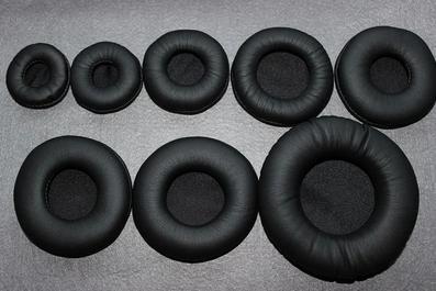 包邮圆形绒布蛋白皮材质头戴式柔软耳机套耳棉