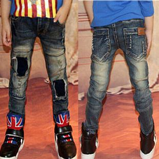 Jeans for boys, children's warm trousers, autumn, children's clothing, increased thickness, suitable for teen