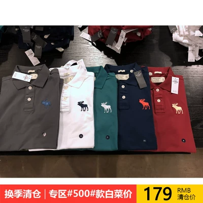 New York Dabao Abercrombie & Fitch loạt các màu sắc của nam giới ngắn tay áo T-shirt POLO áo thun thể thao nam Áo phông ngắn