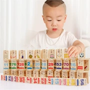 100 mảnh chữ domino hai mặt chữ Hán tính toán số khối xây dựng khối chữ 1-6 tuổi