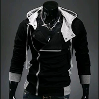 Mất mùa thu người đàn ông Hàn Quốc đội mũ trùm đầu áo len áo khoác mỏng chéo creed Assassin 3 áo len người đàn ông hợp thời trang của chiếc áo đan len áo hoodie nỉ bông dày