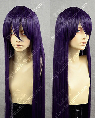 taobao agent Sakuraki Sakuraki Sakura Kuroki Purple Black Mozi 100 cm directly launch the maid cosplay wig