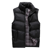 Áo khoác nam dày ấm xuống bông vest nam mùa đông XL mùa đông bông vest vest vai áo không tay