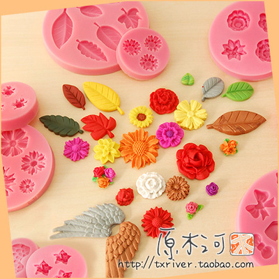 taobao agent Silicone mold, ceramics, clay, ultra light epoxy resin contains rose with bow, flowered