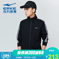 Erke Hongxing Erke 2018 áo len thể thao cuộc sống áo len nam thể thao 11218314140 - Thể thao lông cừu / jumper hoodie xanh dương